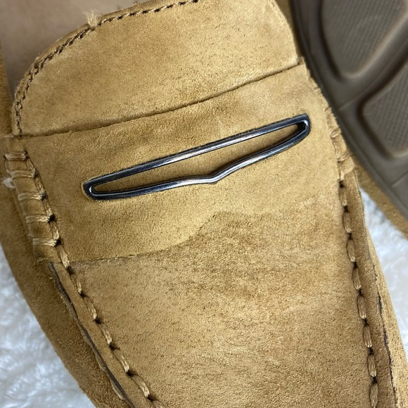 G.H Bass Blair Tan Camel Soft Suede Leather Moccasins Comfy Penny Loafers 6 - Picture 9 of 13